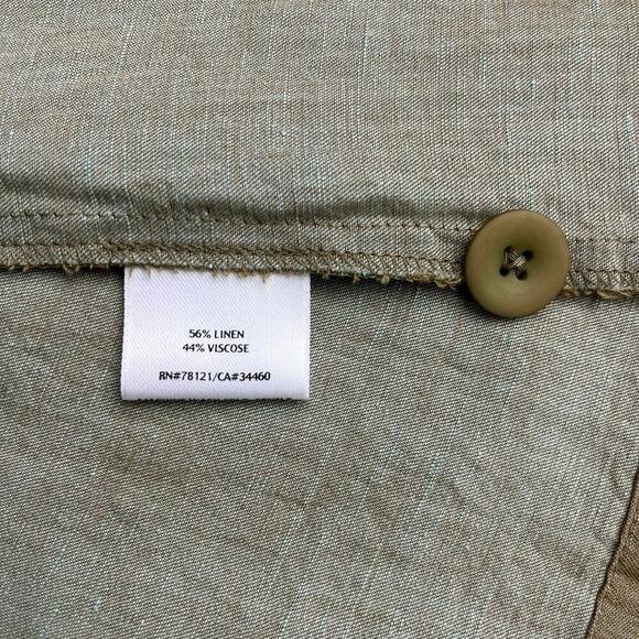 Eileen Fisher Crinkle Round Neck Jacket Lightweight Button Up Linen Blend L NWT - Picture 16 of 16